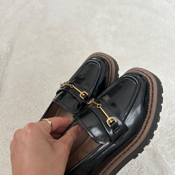 Sam Edelman‎ Kids Girls Laurs Lug Sole Loafer Sz 12 in Black - Picture 3 of 6